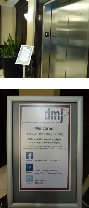 Social Media Sign at DMJ