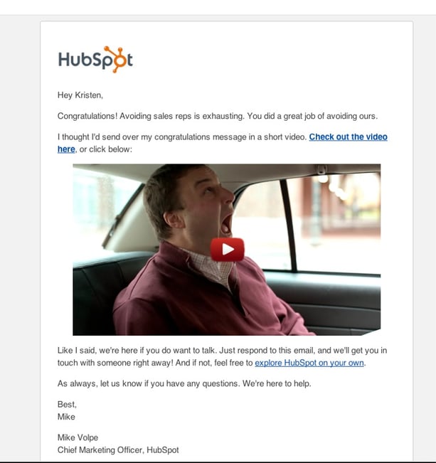 hub spot email